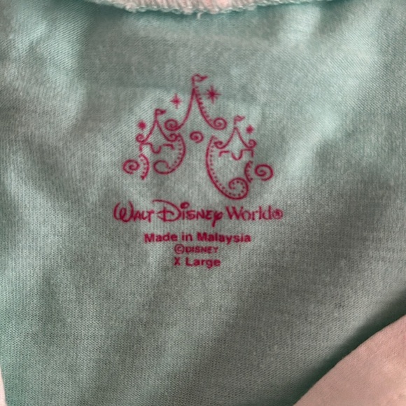 Disney Parks girls XL(14/16) white &light blue long sleeve shirt says Mickey NWT - Picture 12 of 14